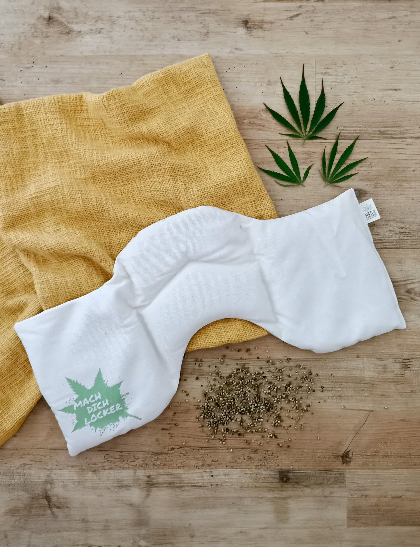 Hanfkörnerkissen Schulter-Nackenkissen 4 Kammer mit Druck